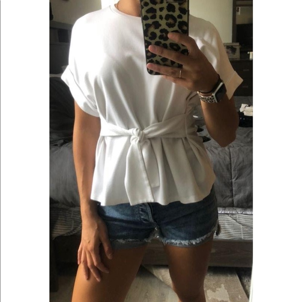 White tie blouse